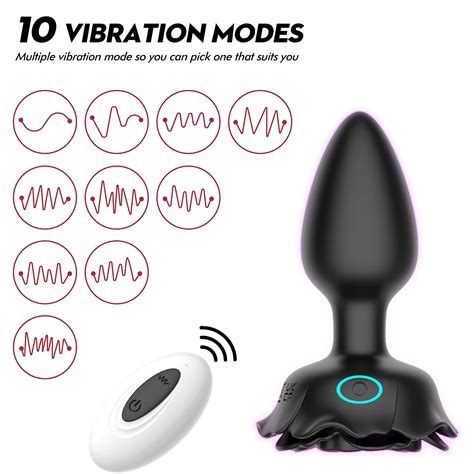 Anal Sex Toy Rose Vibrator For Women Remote Control Butt Plug With Modes Vibrating Prostate