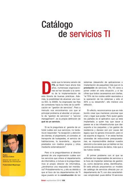 CatÃlogo de servicios TI