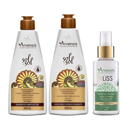 Kit Arvensis Cosméticos Naturais Sol a Sol Tec Liss Beleza na Web