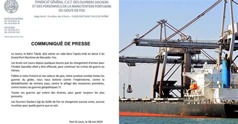 Arabie Saoudite Les Dockers De Marseille Ne Chargeront Aucune Arme