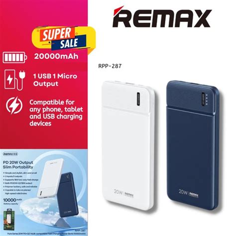 Remax Pure Series RPP 287 20W PD QC Multi Compatible Fast Charging