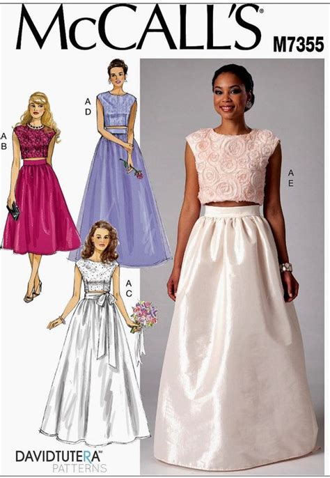 Formal Skirt And Top Pattern Wedding Gowns Pattern McCall S Sewing