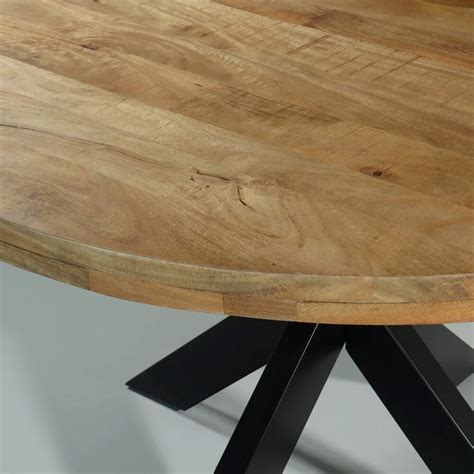 Eettafel Rond Mangohout Lichtbruin Cm Jones Laagsteprijsgarantie