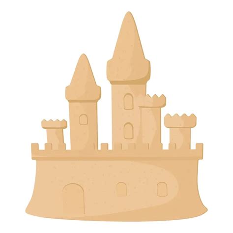 Castillo De Arena Vector De Stock Ilustracion Castillo De Arena