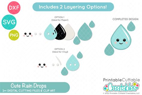 Cute Raindrop Clip Art