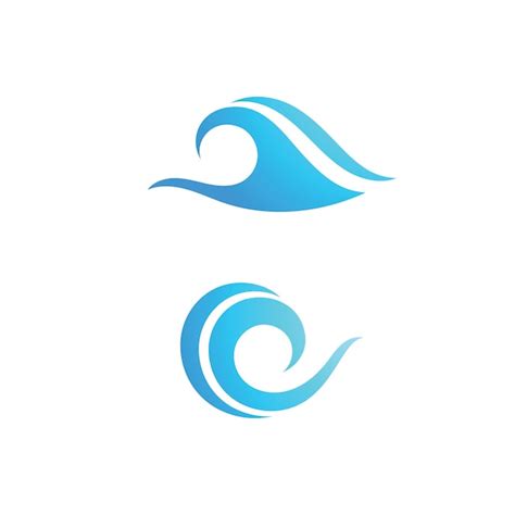 Vector de elemento de plantilla de logotipo de onda oceánica Vector