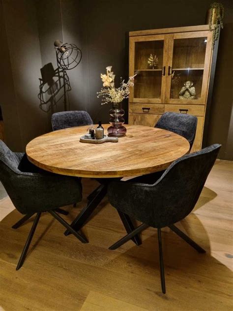 Ronde Mango Hout Eettafel Enschede Cm