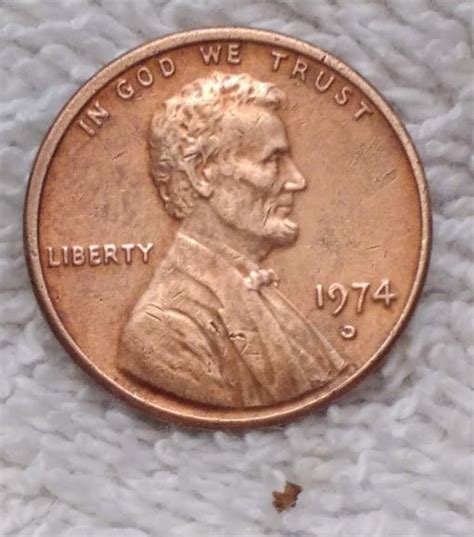 1974 Error Abraham Lincoln Memorial Cent Penny American Coin Etsy