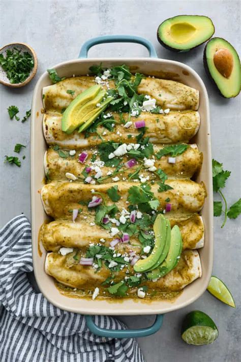 Chicken Enchiladas With Avocado Cream Sauce Infoodita