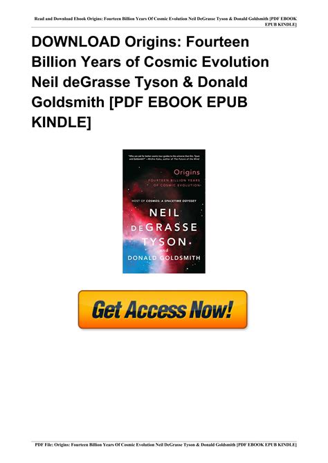 View [pdf Ebook Epub Kindle] Origins Fourteen Billion Years Of Cosmic Evolution By Neil