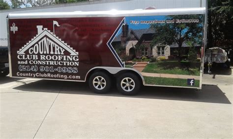 Country Club Roofing Trailer Wrap Mobile Media Graphics