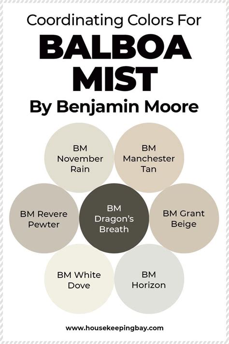 Balboa Mist By Benjamin Moore Best Coordinating Colors Balboa Mist