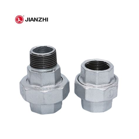 Jianzhi Easy Install Malleable Pipe Fitting Hot Galvanized Union Flat