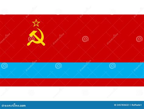 Flag of the Kazakh Soviet Socialist Republic Stock Illustration ...