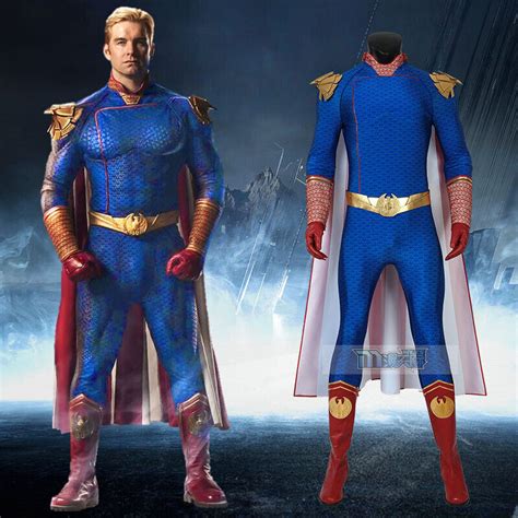 The Boys Homelander Cosplay Costume Jumpsuit Cloak Accessories Outfit