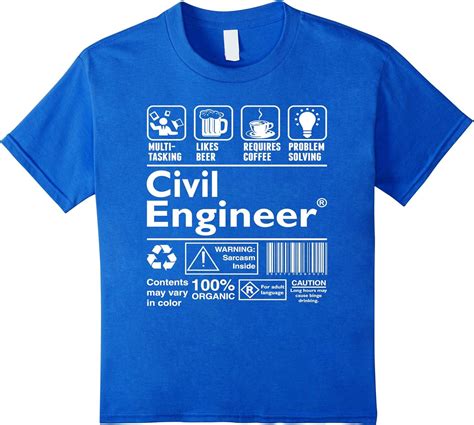 Civil Engineer Tshirt Engineer Funny Engineering Tshirt Clothing Shoes And Jewelry