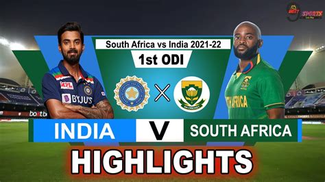 Ind Vs Sa 1st Odi Highlights 2022 India Vs South Africa 1st Odi