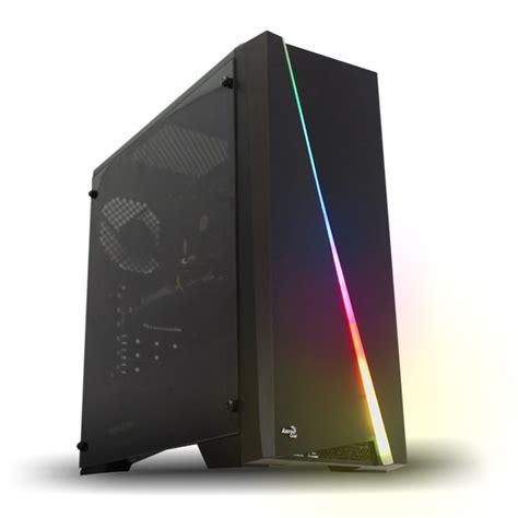 Gabinete Gamer Aerocool Cylon RGB Mid Tower 1 Fan Lateral Em