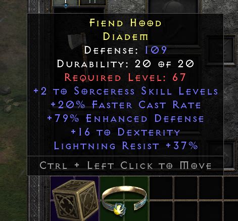 Rare Diadem 2 Sorc 20 Fcr 16 Dex 37 Light Res Topic D2jsp