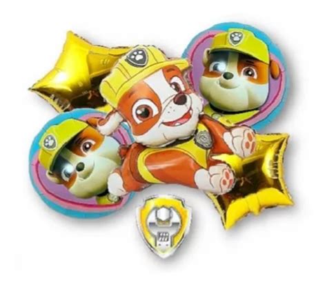 Globo Metalizado Chase Rubble Sky Paw Patrol Patrulla Canina Mercadolibre