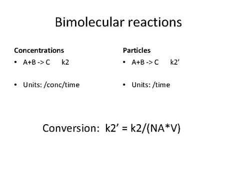 Unit Conversions Stochastic Versus Ode Stochastic Units With