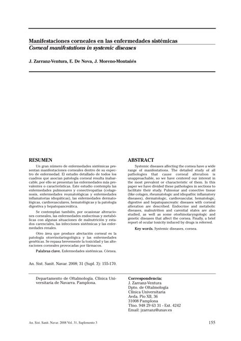 Pdf Corneal Manifestations In Systemic Diseases