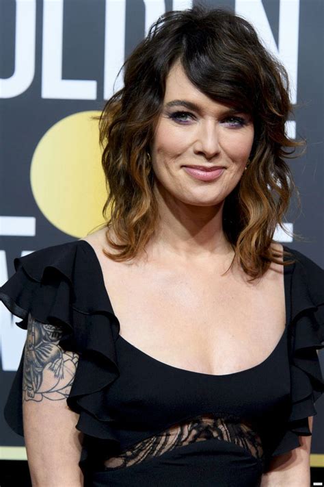 Lena Headey Stunning Actress In Black Dress