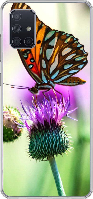 Samsung Galaxy A Hoesje Vlinder Bloemen Insecten Siliconen