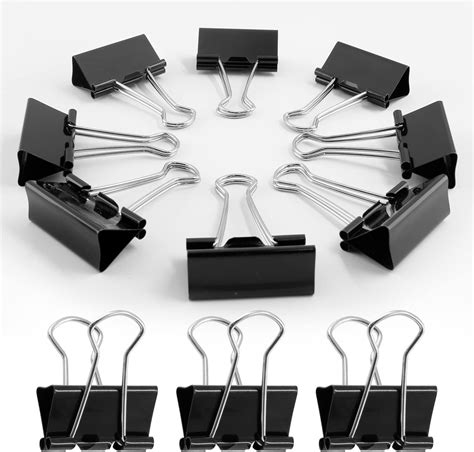 amazoncom qjaiune  pack large binder clips black paper clips