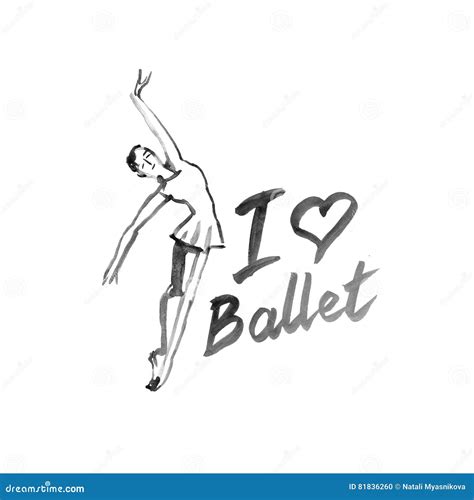 Icona Della Ballerina Dellillustrazione Dellacquerello Nel Ballo