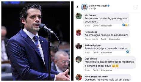 Deputado Guilherme Mussi fecha contas nas redes após receber críticas