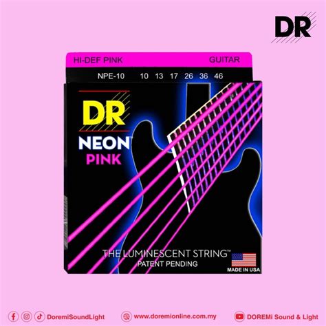 Dr Strings Neon Superstrings Hi Def Electric Guitar Strings With K3 Coating Tali Gitar