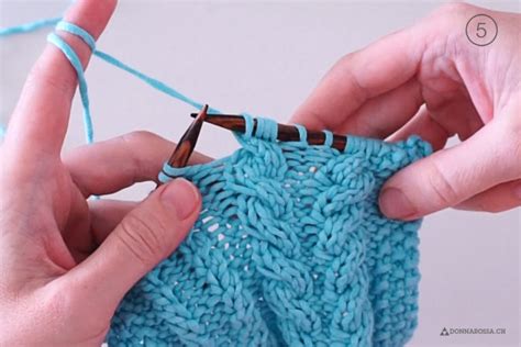 Wie man Zöpfe ohne Zopfnadeln strickt DONNAROSSA