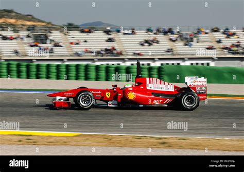 Felipe Massa Bra Driving The Ferrari F Formula One Racing Car In