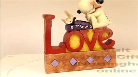 Snoopy Typing Love Word Plaque Figurine Jim Shore 4042379 Youtube