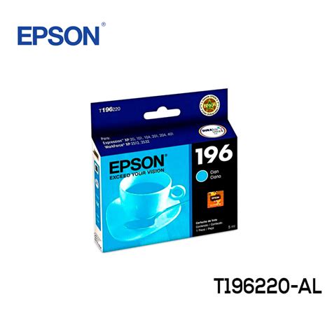 Tinta Epson T196220 AL Cartucho Cyan Original