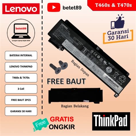 Jual Baterai Internal Lenovo Thinkpad T S T S Original Betet