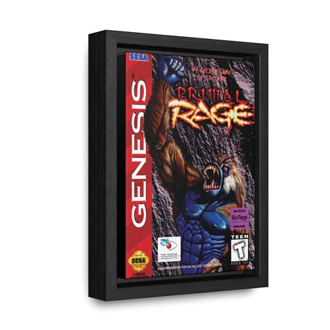 Primal Rage Sega Genesis Vertical Frame Canvas Wrap Etsy