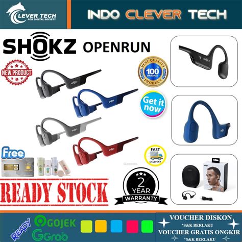 Jual Shokz OpenRun Open Run Bone Conduction Sport Headphones GARANSI