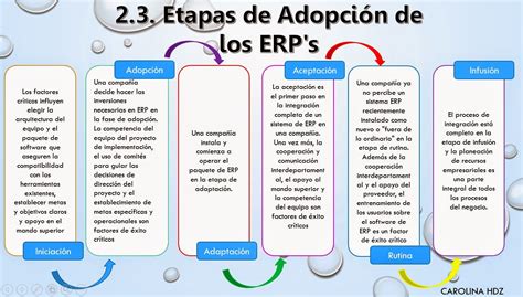 2 3 Etapas de Adopción de los ERP s NEGOCIOS ELECTRÓNICOS II