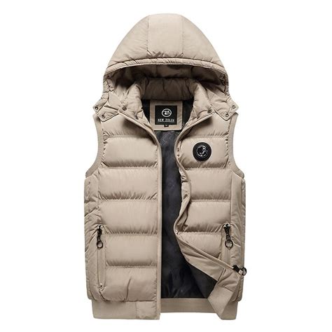 5xl Men S Vest Jacket Winter Waterproof Warm Sleeveless Men Jacket Fashion Hooded Casual Vest