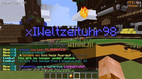 Minecraft Hive Survival Games Kills Des Tages 18012020 Voice