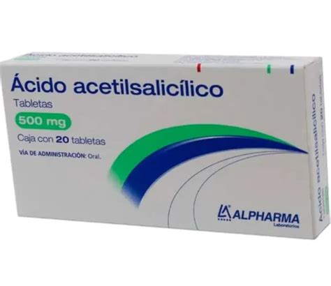 ACIDO ACETILSALICILICO ALPHARMA 500MG C 20 TABS 7503004908684