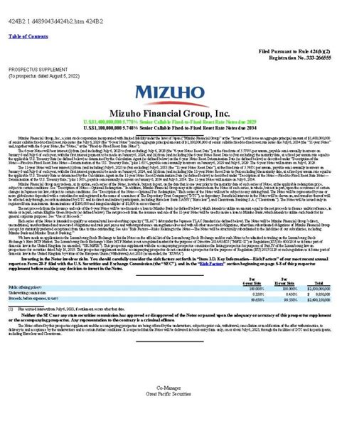 Gps Co Manages Billion Mizuho Transaction Great Pacific Securities