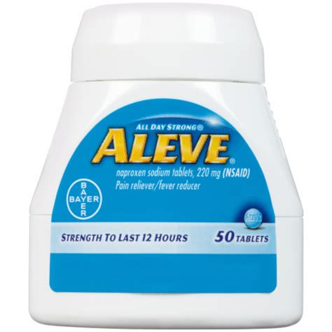 Aleve Naproxen Sodium Pain Reliever Fever Reducer Tablets Mg Ct