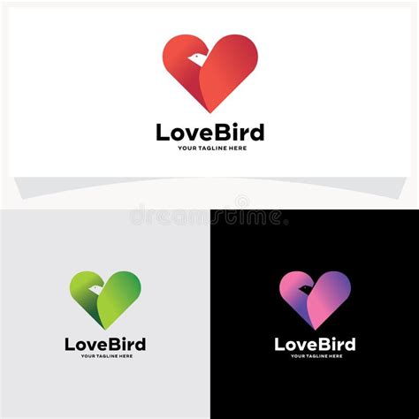 Love Bird Logo Design Template Stock Vector - Illustration of card ...