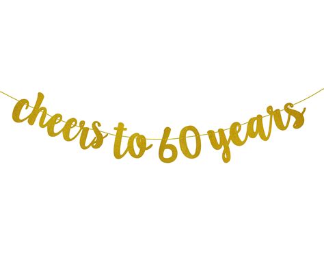 Buy Fecedy Gold Glitter Cheers To Years Banner For Th Birthday