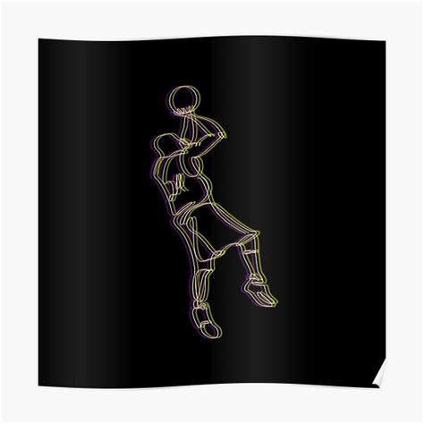 "Line art Illustration - The Kobe Bryant fadeaway" Poster for Sale by ...