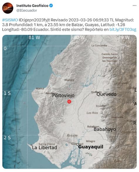 Temblor En Ecuador Seg N El Ige D Nde Fue El Ltimo Sismo De Hoy