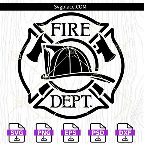 Fire Department Logo Svg Fire Dept Svg Firefighter Svg Maltese Cross